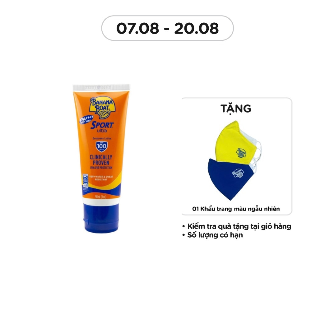 Kem Chống Nắng Banana Boat Sport Sunscreen Lotion SPF100 PA++++ 90ml