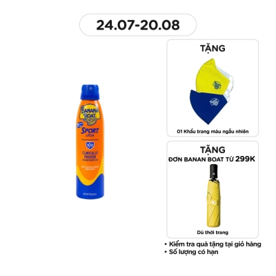 BANANA BOAT Xịt Chống Nắng Banana Boat Sport Ultra Sunscreen Continuous Spray SPF100 PA+++ 170g