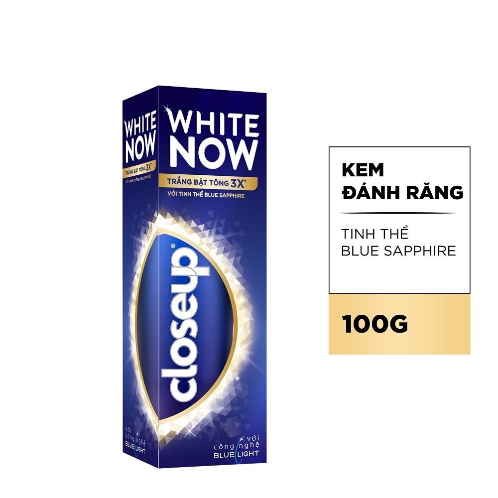 Kem Đánh Răng Closeup White Now Với Tinh Thể Blue Sapphire 100g
