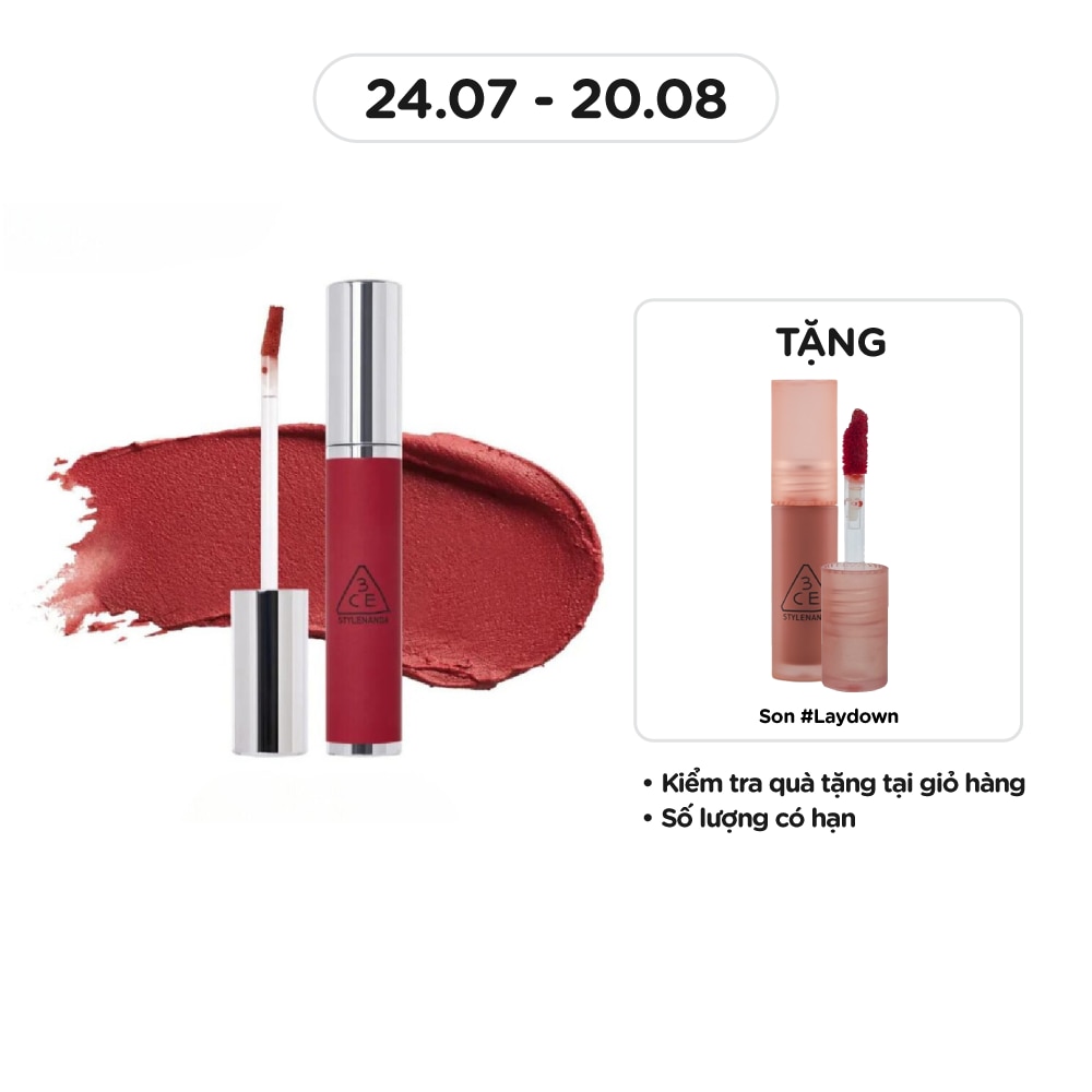 3CE Son Kem 3CE Hazy Lip Clay 4g .#Whip Red
