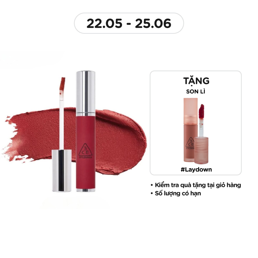 3CE Son Kem 3CE Hazy Lip Clay 4g .#Whip Red