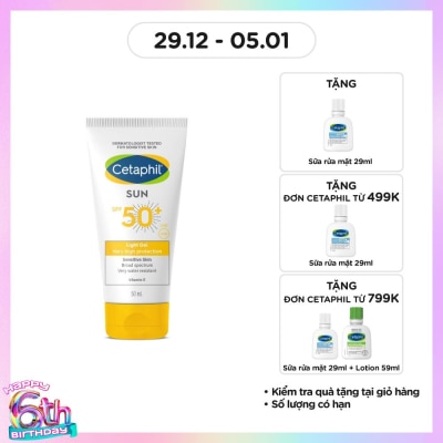 CETAPHIL Gel Chống Nắng Cetaphil SPF50+ Light Gel 50ml