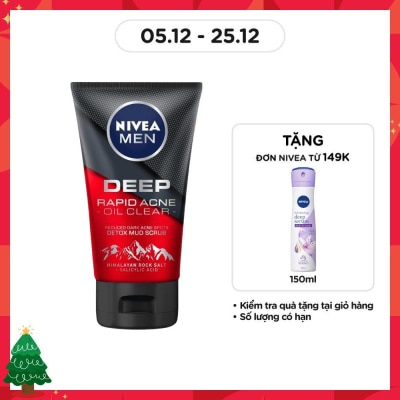 NIVEA Sữa Rửa Mặt Nivea Men Deep Acne Oil Clear 100g