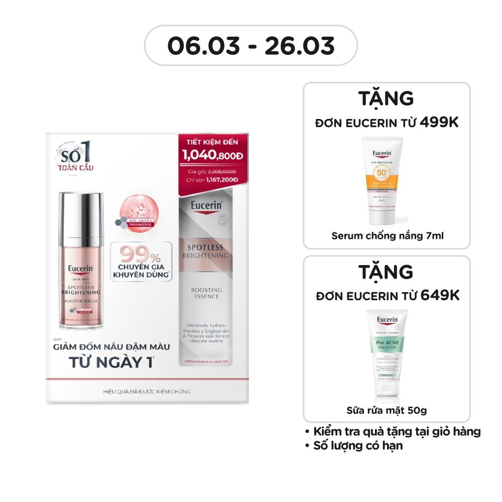 Combo Eucerin Giảm Thâm Nám (Serum Giảm Thâm Nám 30ml + Nước Dưỡng Ẩm Sáng Da 100ml )