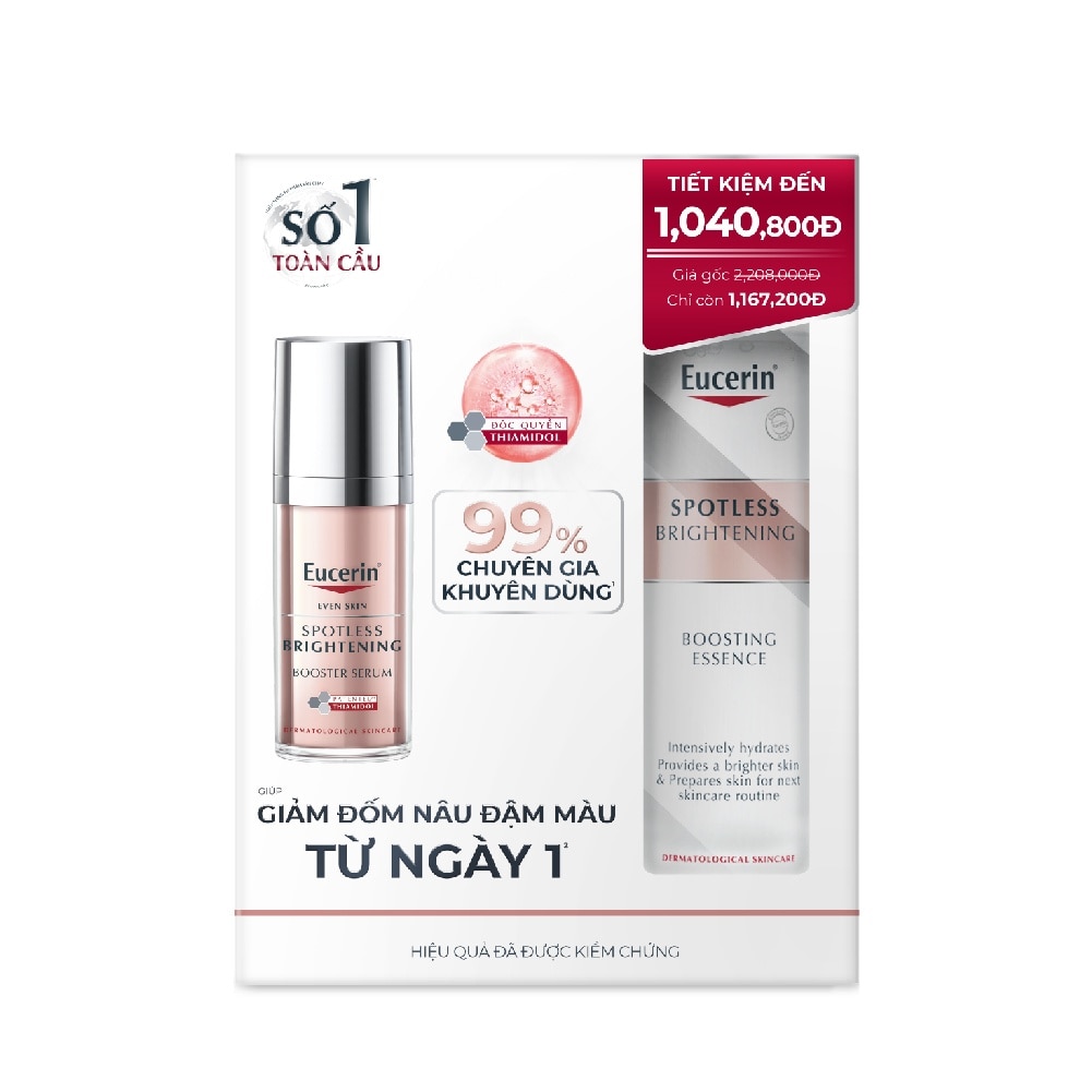 Combo Eucerin Giảm Thâm Nám (Serum Giảm Thâm Nám 30ml + Nước Dưỡng Ẩm Sáng Da 100ml )