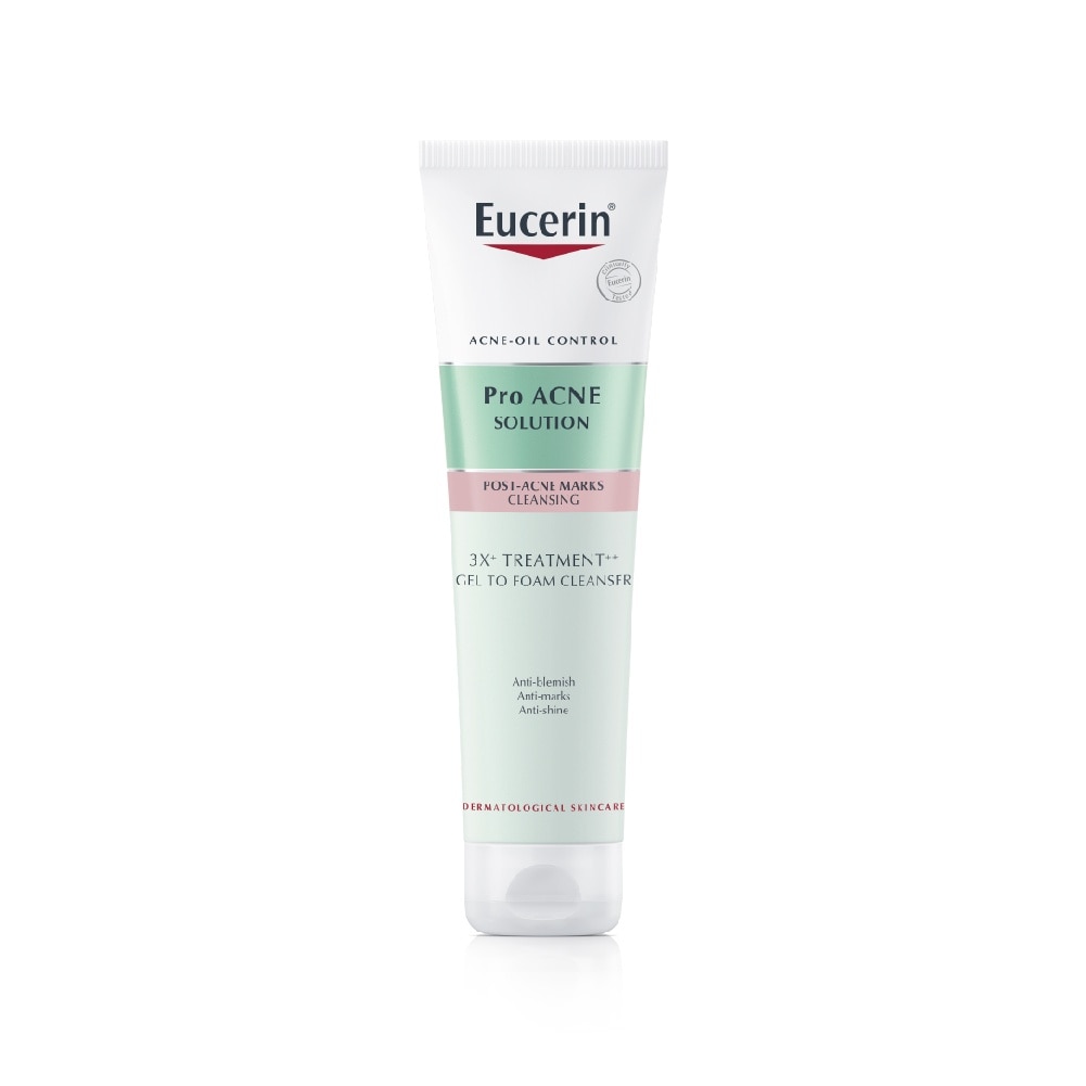 Gel Rửa Mặt Eucerin Pro Acne Solution 3X Treatment Gel To Foam Cleanser 150ml