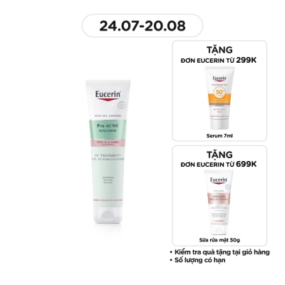 EUCERIN Gel Rửa Mặt Eucerin Pro Acne Solution 3X Treatment Gel To Foam Cleanser 150ml