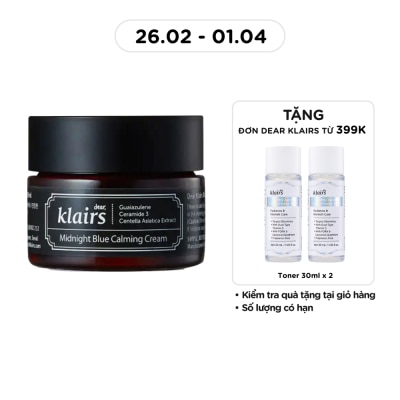 Kem dưỡng dear klairs làm dịu và phục hồi da midnight blue calming cream 30ml