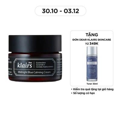 DEAR KLAIRS Kem Dưỡng Dear Klairs Làm Dịu Và Phục Hồi Da Midnight Blue Calming Cream 30ml