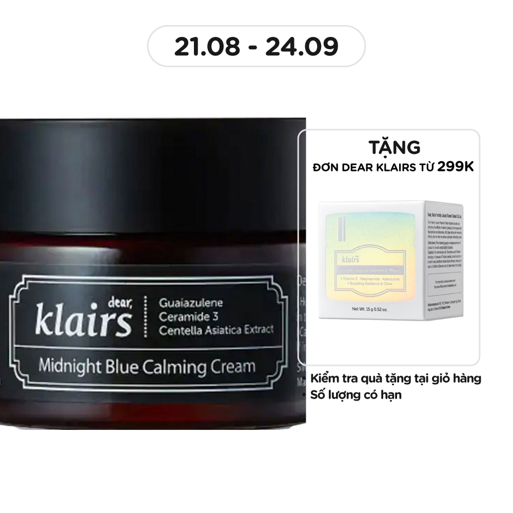 Kem Dưỡng Dear Klairs Làm Dịu Và Phục Hồi Da Midnight Blue Calming Cream 30ml