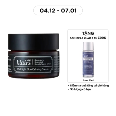 DEAR KLAIRS Kem Dưỡng Dear Klairs Làm Dịu Và Phục Hồi Da Midnight Blue Calming Cream 30ml