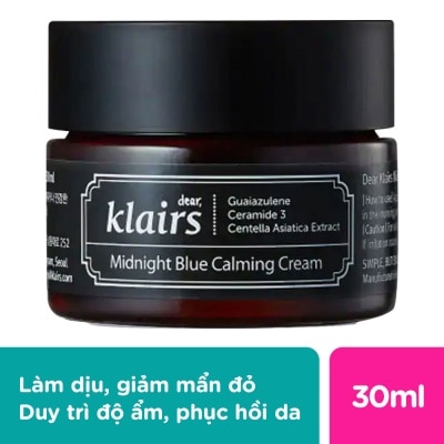 DEAR KLAIRS Kem Dưỡng Dear Klairs Làm Dịu Và Phục Hồi Da Midnight Blue Calming Cream 30ml