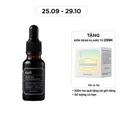 DEAR KLAIRS Tinh Chất Dear Klairs Phục Hồi Da Và Dưỡng Ẩm Midnight Blue Youth Activating Drop 20ml