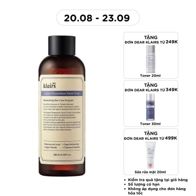 DEAR KLAIRS - Nước Hoa Hồng Có Mùi Dear Klairs Dưỡng Ẩm Da Và Làm Mềm Da Supple Preparation Facial 180ml image