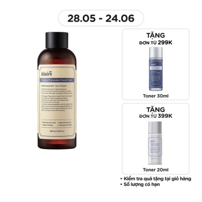 DEAR KLAIRS - Nước Hoa Hồng Có Mùi Dear Klairs Dưỡng Ẩm Da Và Làm Mềm Da Supple Preparation Facial 180ml