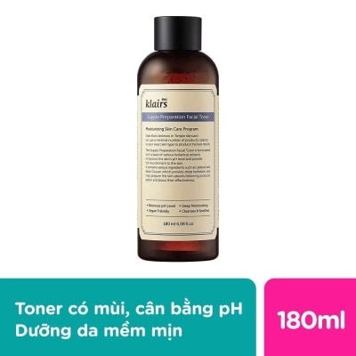 DEAR KLAIRS Nước Hoa Hồng Có Mùi Dear Klairs Dưỡng Ẩm Da Và Làm Mềm Da Supple Preparation Facial 180ml