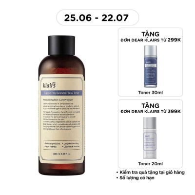 DEAR KLAIRS - Supple Preparation Facial Toner 180ml