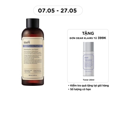 DEAR KLAIRS - Nước Hoa Hồng Có Mùi Dear Klairs Dưỡng Ẩm Da Và Làm Mềm Da Supple Preparation Facial 180ml