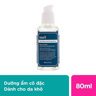 DEAR KLAIRS Tinh Chất Dear Klairs Dưỡng Ẩm Và Làm Mịn Da Rich Moist Soothing 80ml