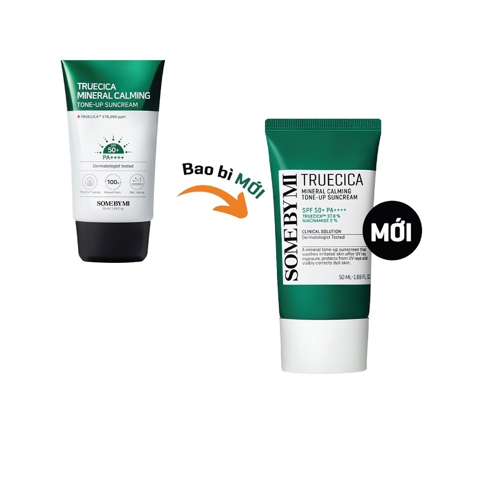 Kem Chống Nắng Some By Mi Truecica Mineral Calming Tone-up Suncream SPF50+ PA++++ 50ml