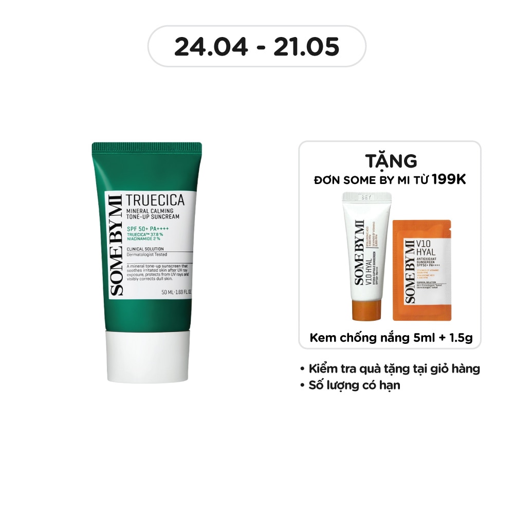 Truecica Mineral Calming Tone-up Suncream SPF50+ PA++++ 50ml
