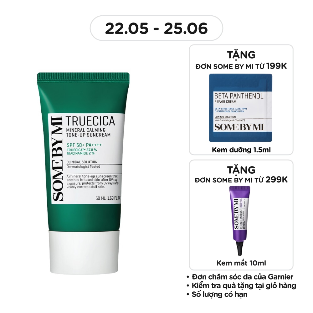 Truecica Mineral Calming Tone-up Suncream SPF50+ PA++++ 50ml