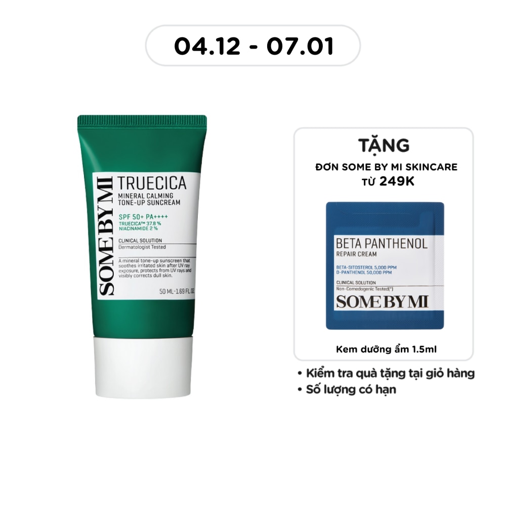 Kem Chống Nắng Some By Mi Truecica Mineral Calming Tone-up Suncream SPF50+ PA++++ 50ml