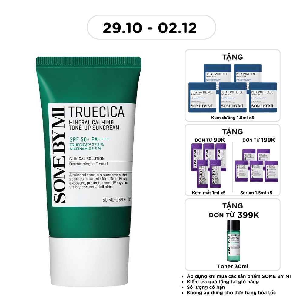 Kem Chống Nắng Some By Mi Truecica Mineral Calming Tone up Suncream SPF50+ PA++++ 50ml image