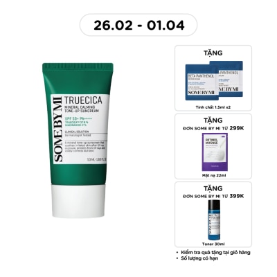 SOME BY MI Kem Chống Nắng Some By Mi Truecica Mineral Calming Tone-up Suncream SPF50+ PA++++ 50ml