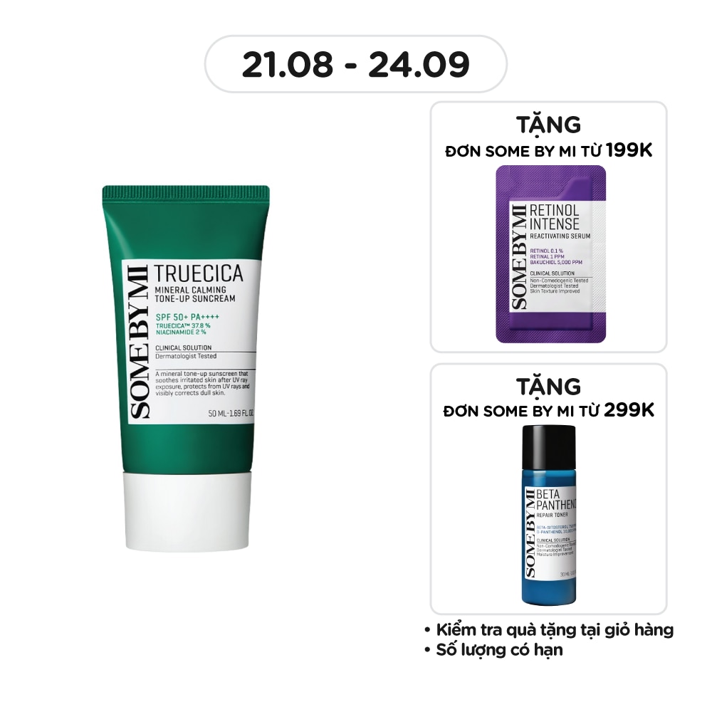 Kem Chống Nắng Some By Mi Truecica Mineral Calming Tone-up Suncream SPF50+ PA++++ 50ml