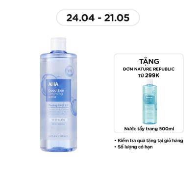 NATURE REPUBLIC Nước Tẩy Trang Nature Republic Chiết Xuất AHA Good Skin Cleansing Water 500ml