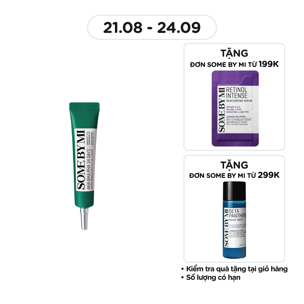 Kem Chấm Mụn Some By Mi Super Miracle Spot All Kill Cream Ngừa Mụn Kháng Viêm 30ml
