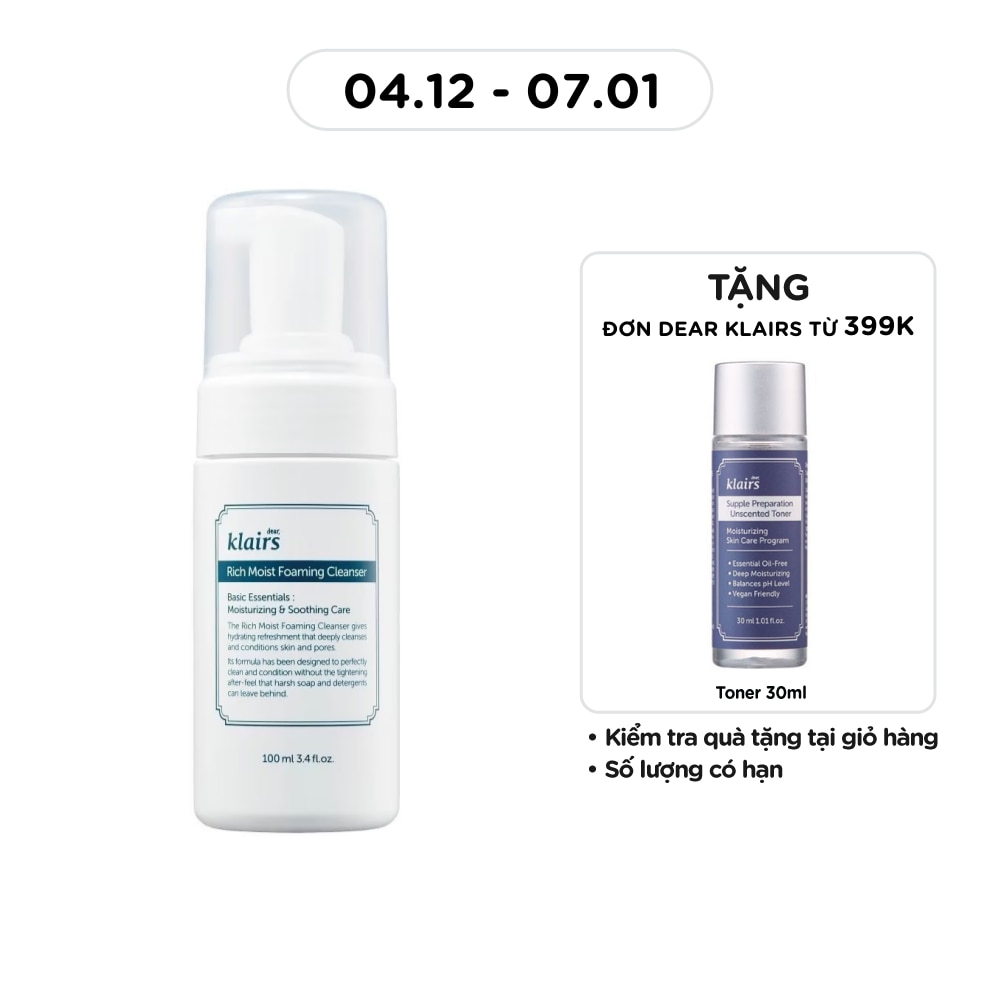Rich Moist Foaming Cleanser 100ml