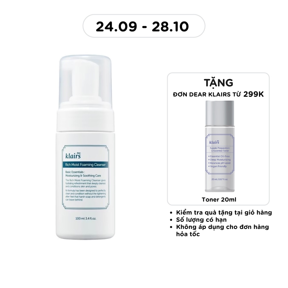 Rich Moist Foaming Cleanser 100ml