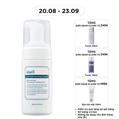 DEAR KLAIRS - Sữa Rửa Mặt Làm Sạch Và Dưỡng Ẩm Cho Mọi Loại Da Rich Moist Foaming 100ml image