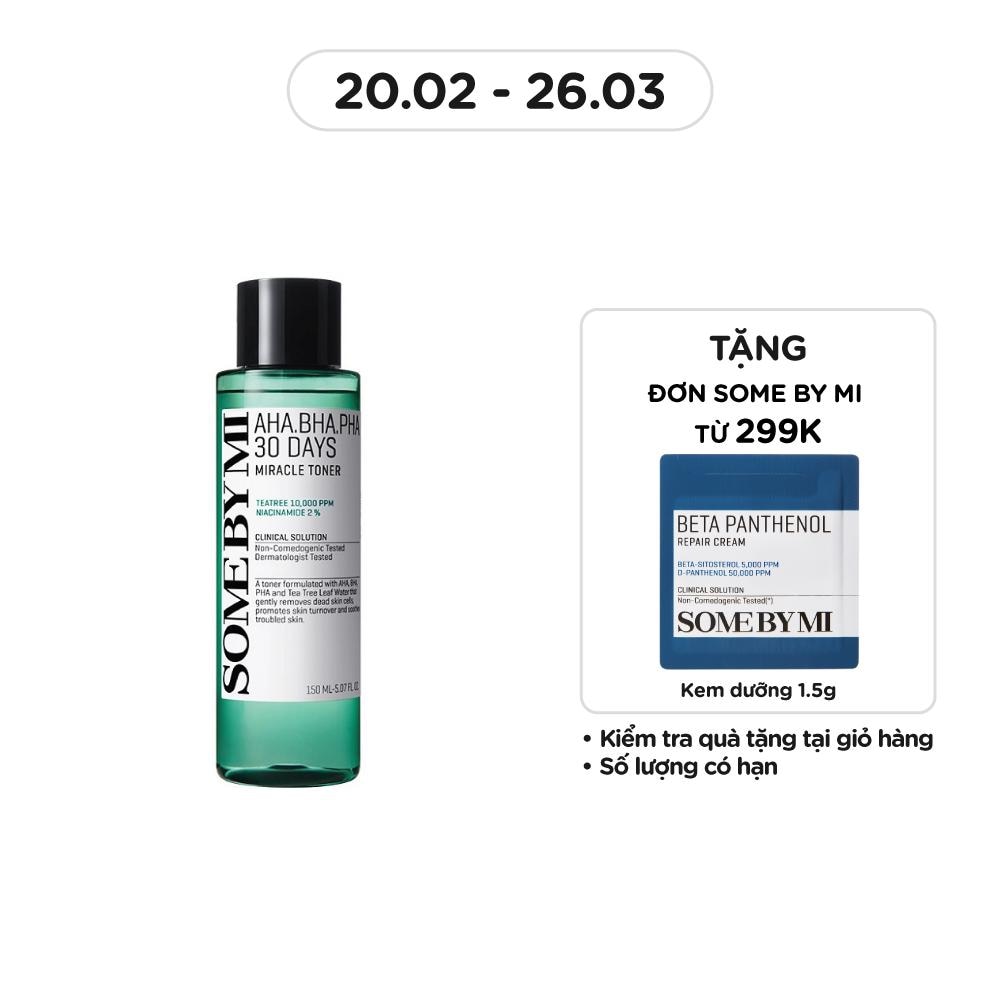 Nước Hoa Hồng Some By Mi Giảm Mụn Và Dưỡng Ẩm 30 Ngày Miracle Toner 150ml