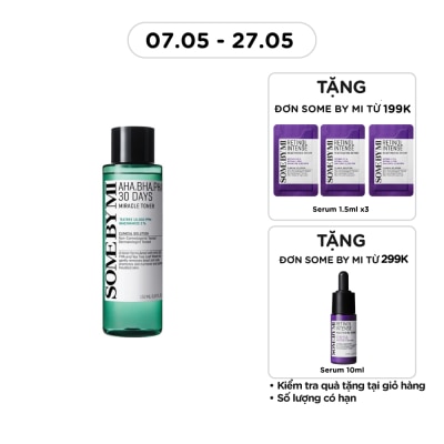 SOME BY MI - Nước Hoa Hồng Some By Mi Giảm Mụn Và Dưỡng Ẩm 30 Ngày Miracle Toner 150ml