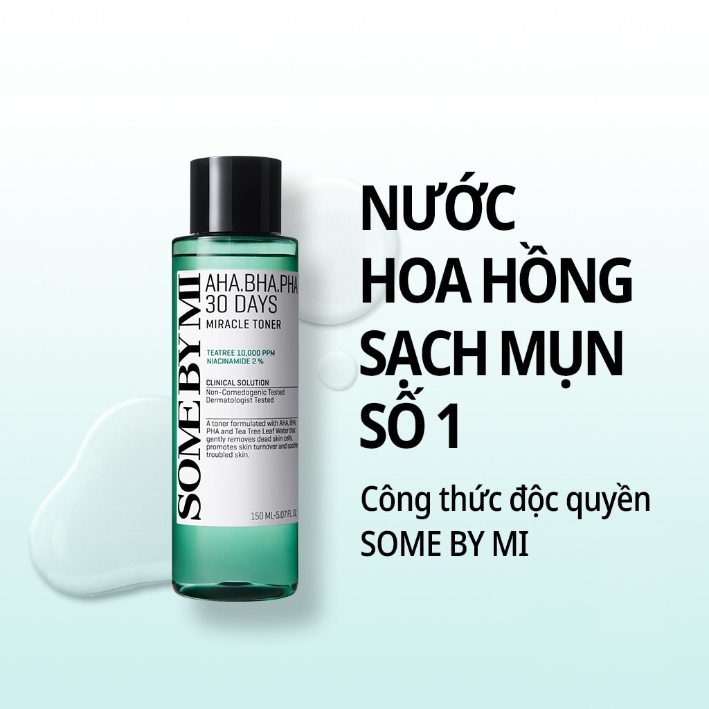 Nước Hoa Hồng Some By Mi Giảm Mụn Và Dưỡng Ẩm 30 Ngày Miracle Toner 150ml