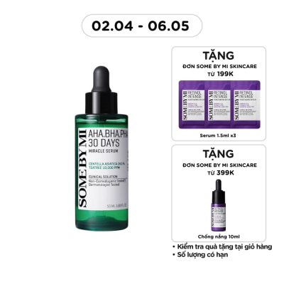 SOME BY MI - Tinh Chất Some By Mi Giảm Mụn Và Dưỡng Da 30 Ngày Miracle Serum 50ml