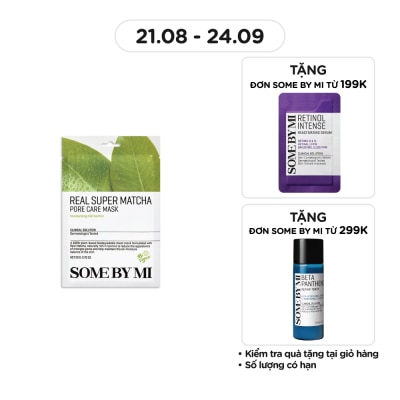 SOME BY MI Mặt Nạ Giấy Some By Mi Chiết Xuất Trà Xanh Real Super Matcha Pore Care Mask 20g