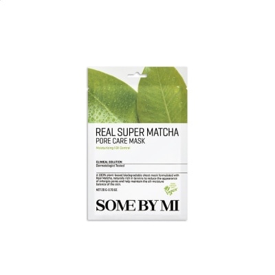 SOME BY MI Mặt Nạ Giấy Some By Mi Chiết Xuất Trà Xanh Real Super Matcha Pore Care Mask 20g