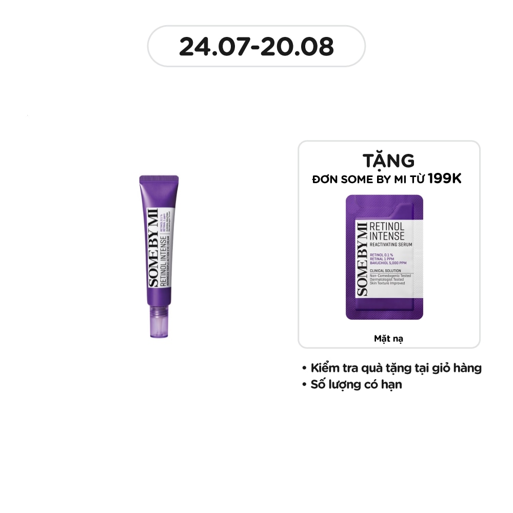 Kem Mắt Some By Mi 0.1% Retinol Intense Advanced Triple Action Eye Cream 30ml