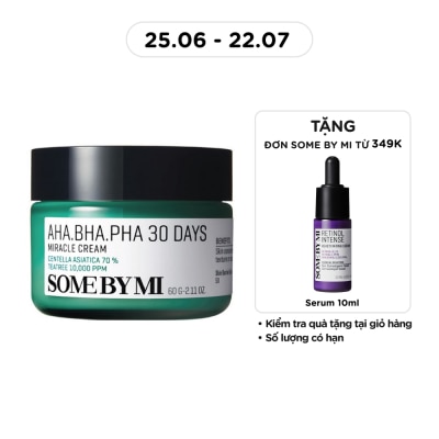 SOME BY MI - Kem dưỡng Some By Mi AHA-BHA-PHA 30 Days Miracle Cream 60g