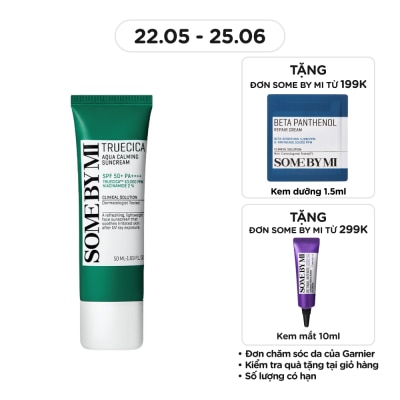 SOME BY MI Kem Chống Nắng Some By Mi Cấp ẩm, Làm Dịu Da Truecica Aqua Calming Suncream SPF50+ PA++++ 50ml