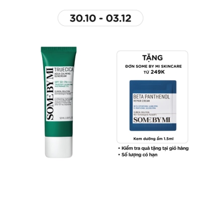 SOME BY MI Kem Chống Nắng Some By Mi Cấp ẩm, Làm Dịu Da Truecica Aqua Calming Suncream SPF50+ PA++++ 50ml
