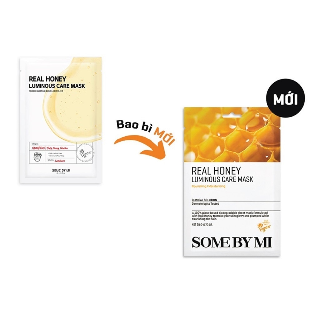 Mặt Nạ Giấy Some By Mi Chiết Xuất Mật Ong Real Honey Luminous Care Mask 20g