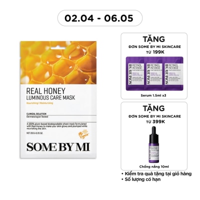 SOME BY MI - Mặt Nạ Giấy Some By Mi Chiết Xuất Mật Ong Real Honey Luminous Care Mask 20g