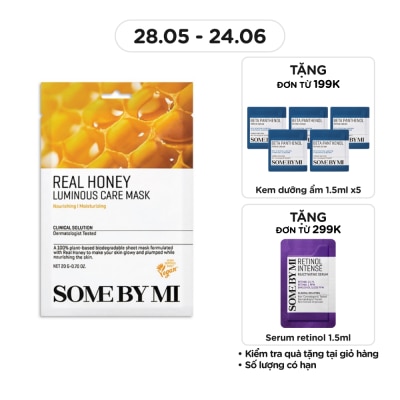 SOME BY MI - Mặt Nạ Giấy Some By Mi Chiết Xuất Mật Ong Real Honey Luminous Care Mask 20g