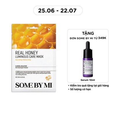SOME BY MI - Mặt Nạ Giấy Some By Mi Chiết Xuất Mật Ong Real Honey Luminous Care Mask 20g