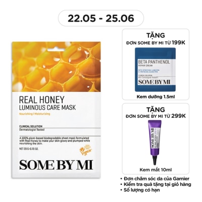 SOME BY MI Mặt Nạ Giấy Some By Mi Chiết Xuất Mật Ong Real Honey Luminous Care Mask 20g